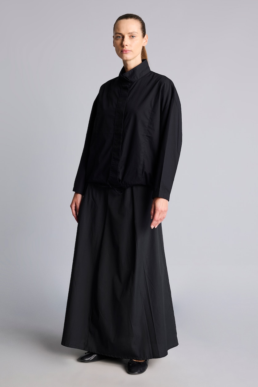 WOMAN Black Regular Fit Cotton Long Sleeve Tunic