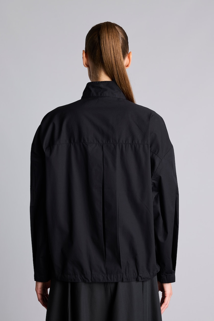 WOMAN Black Regular Fit Cotton Long Sleeve Tunic