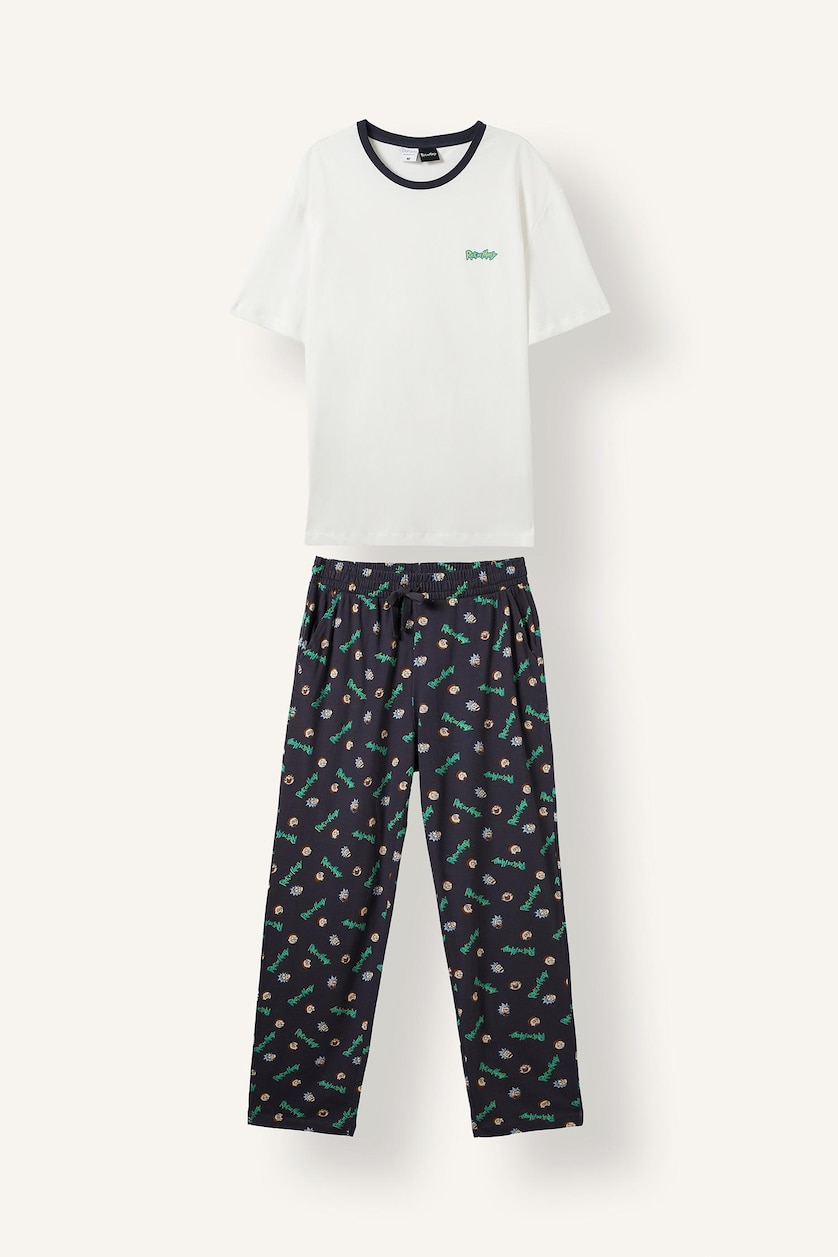 MAN Ecru Regular Fit 2 Piece Pyjama Set
