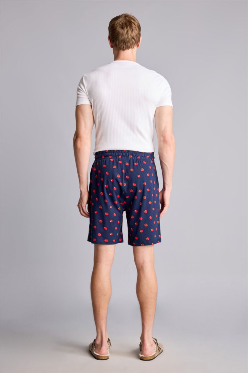 Erkek Lacivert New Regular Fit Pijama Şort