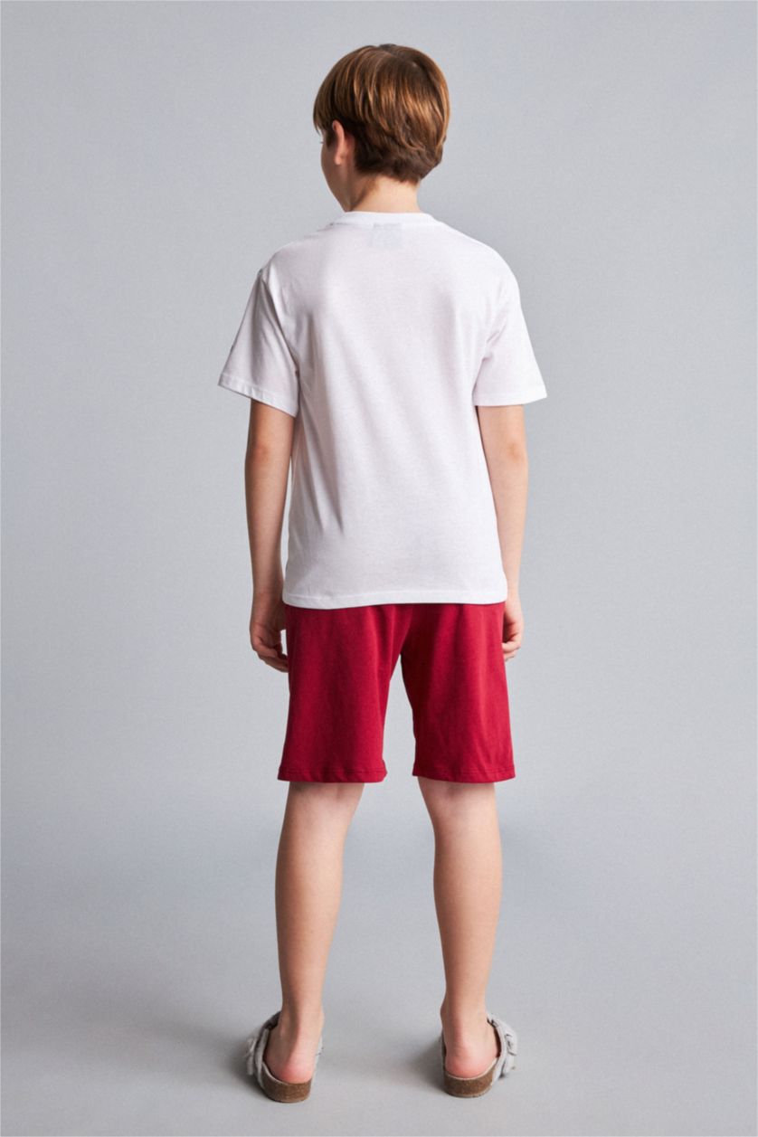Young Boys - Teen Boys White 2 piece Regular Fit Knitted Pyjamas