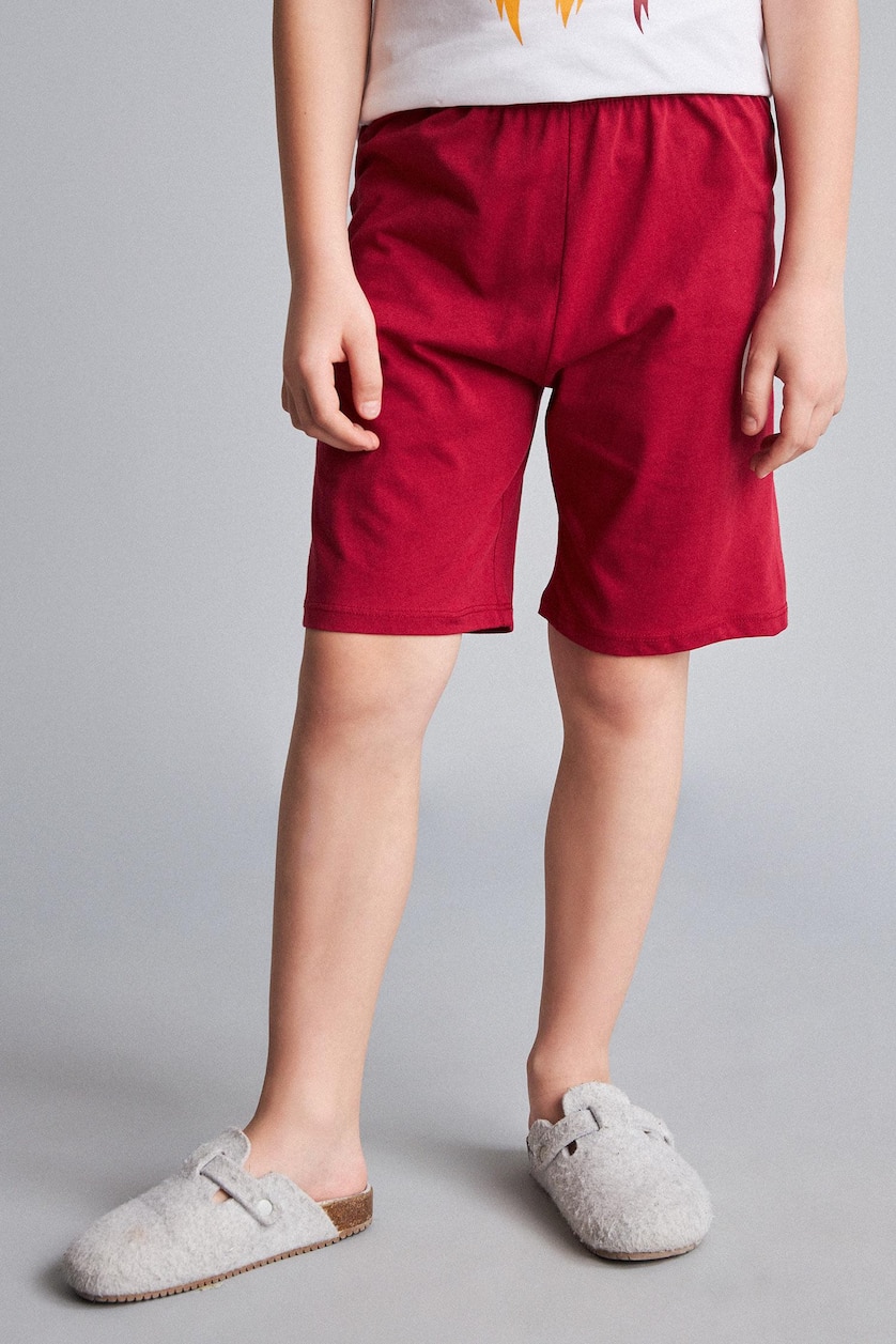 Young Boys - Teen Boys White Boy Top Shorts 2 Piece Pyjama Set