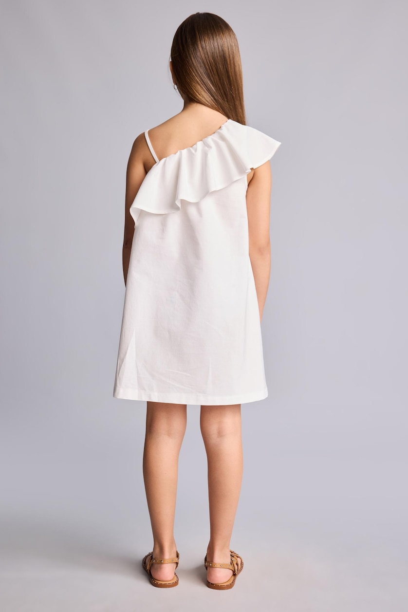 Young Girls - Teen Girls White Sleeveless Woven Dress