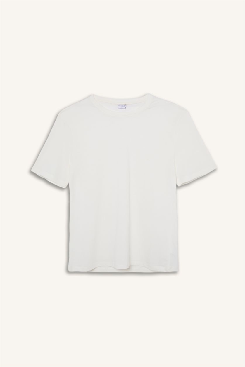 Erkek Ekru %100 Pamuklu 2'Li Pijama Takımı