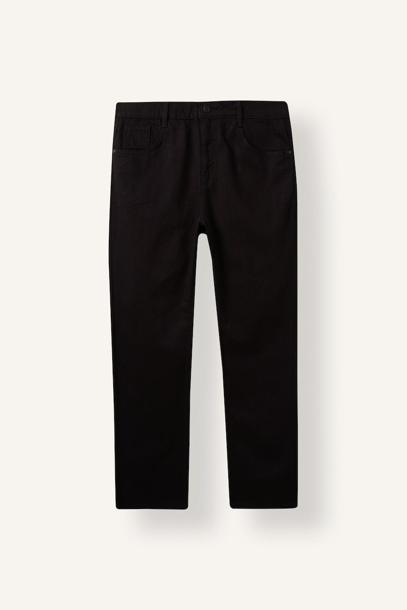 رجال أسود Straight Fit Trousers