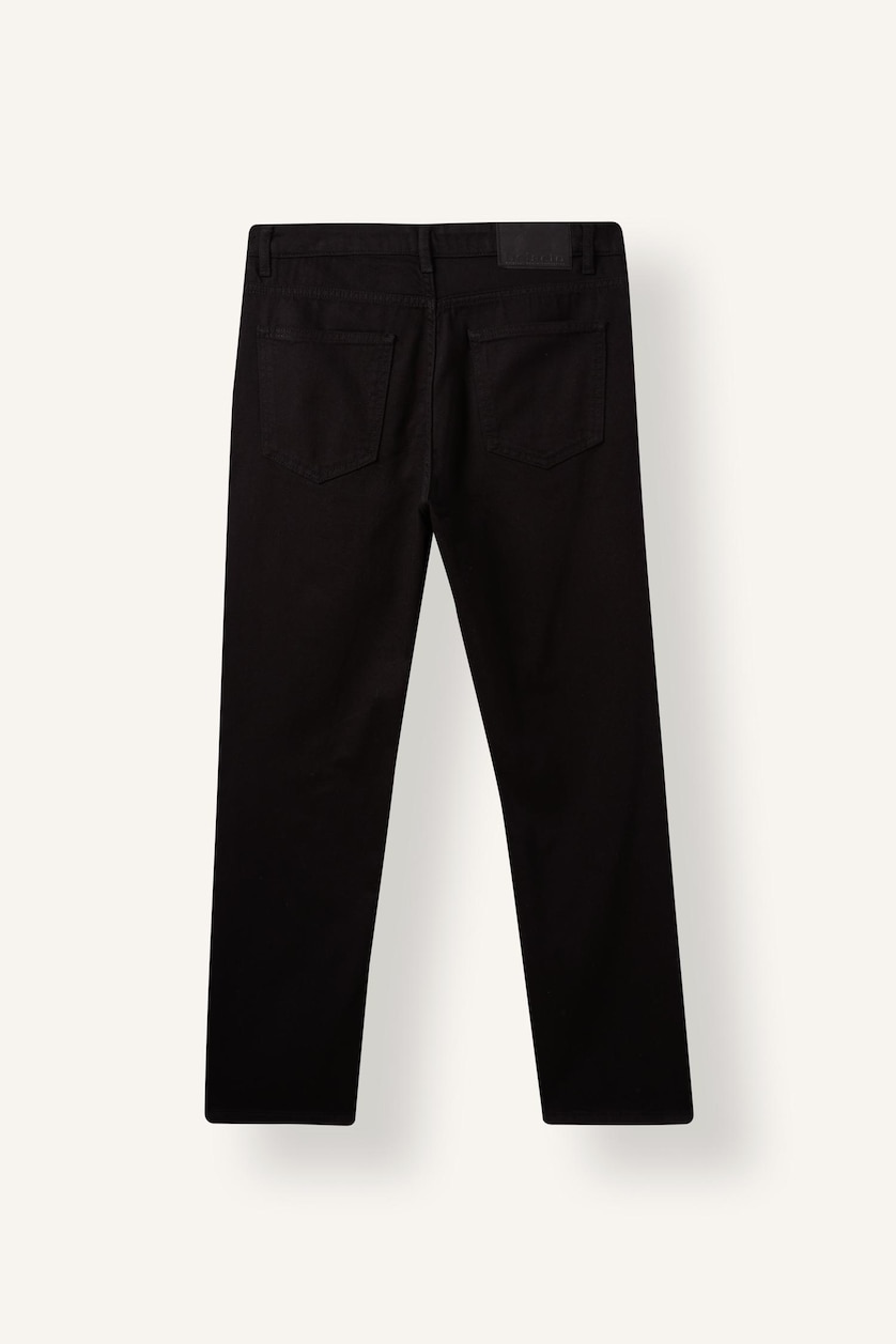 رجال أسود Straight Fit Trousers