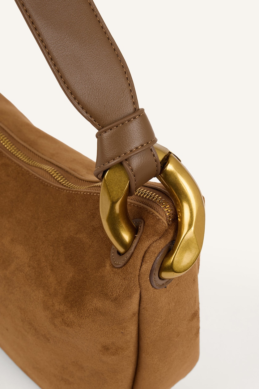 Women Tan Suede Shoulder bag