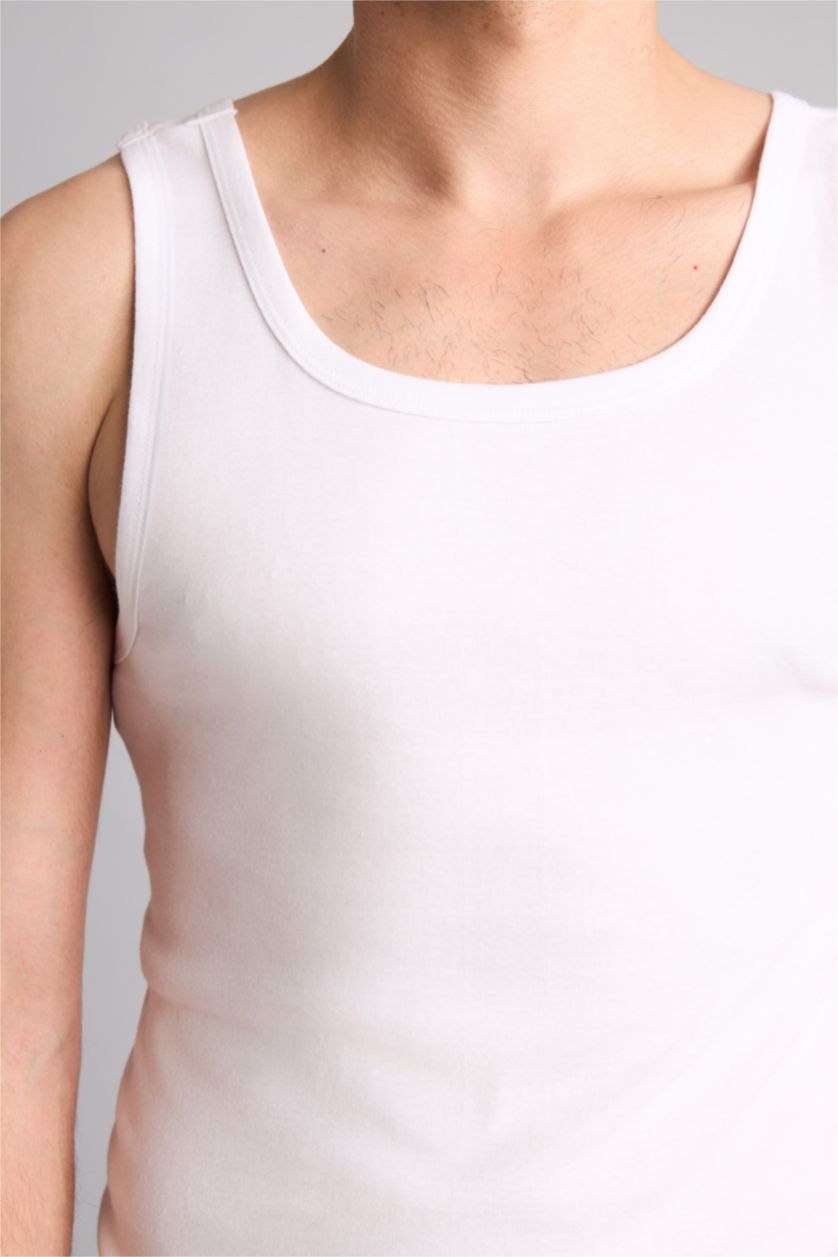 Men Black Slim Fit Ribana 3 piece Tank Top