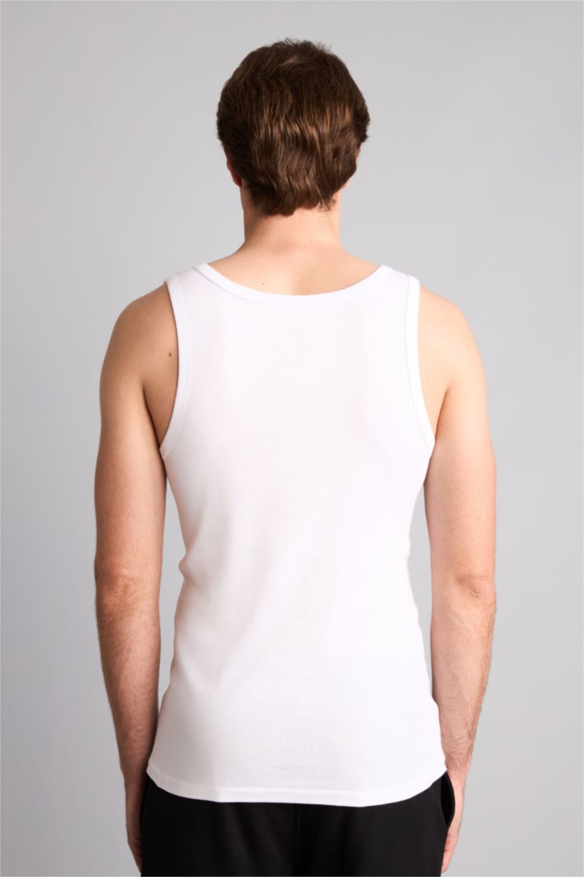 Men Black Slim Fit Ribana 3 piece Tank Top