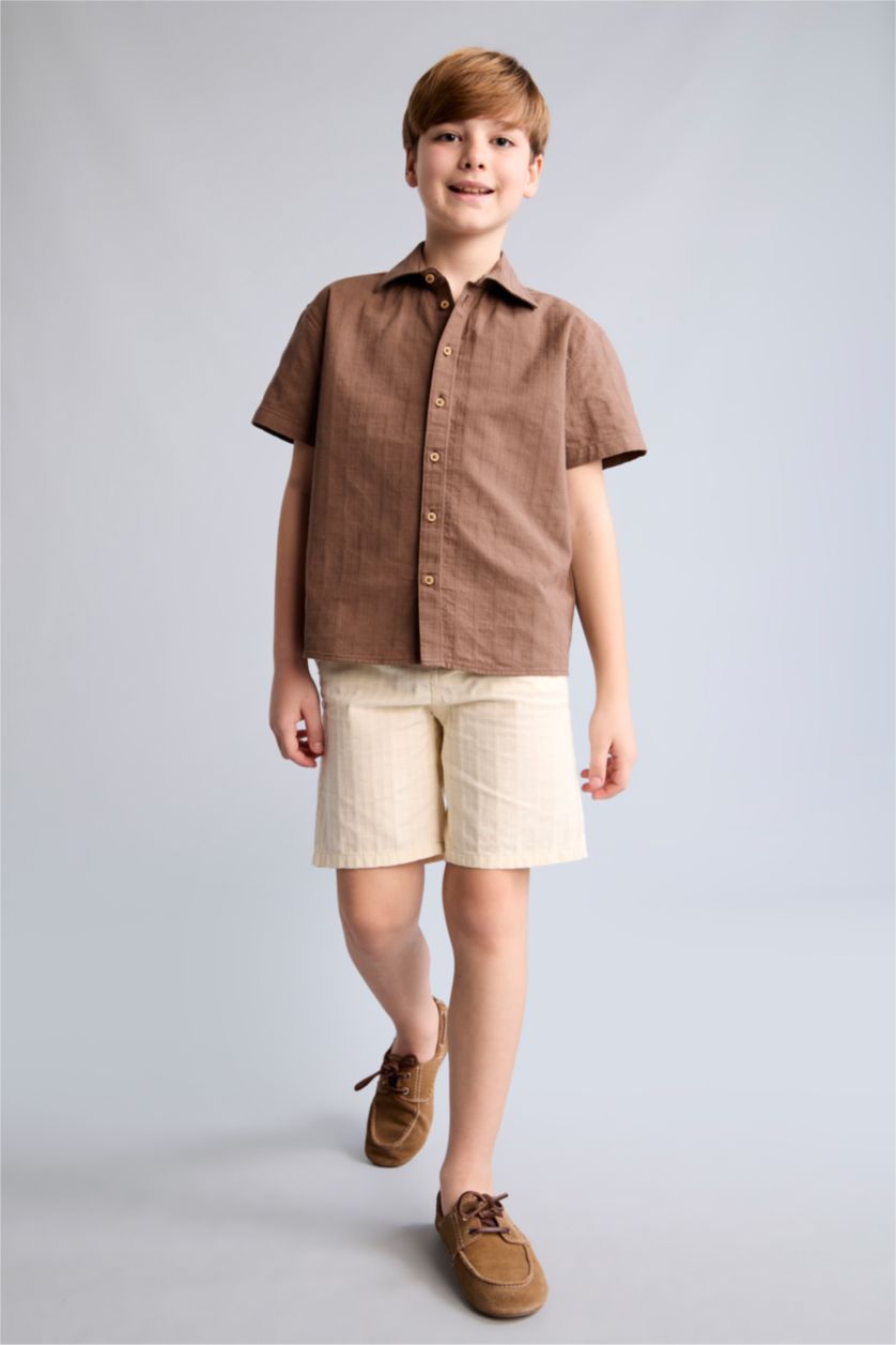 Young Boys - Teen Boys Ecru Boy Regular Fit Shorts