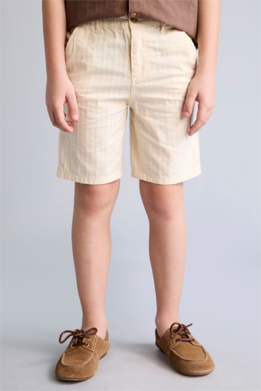 Young Boys - Teen Boys Ecru Boy Regular Fit Shorts