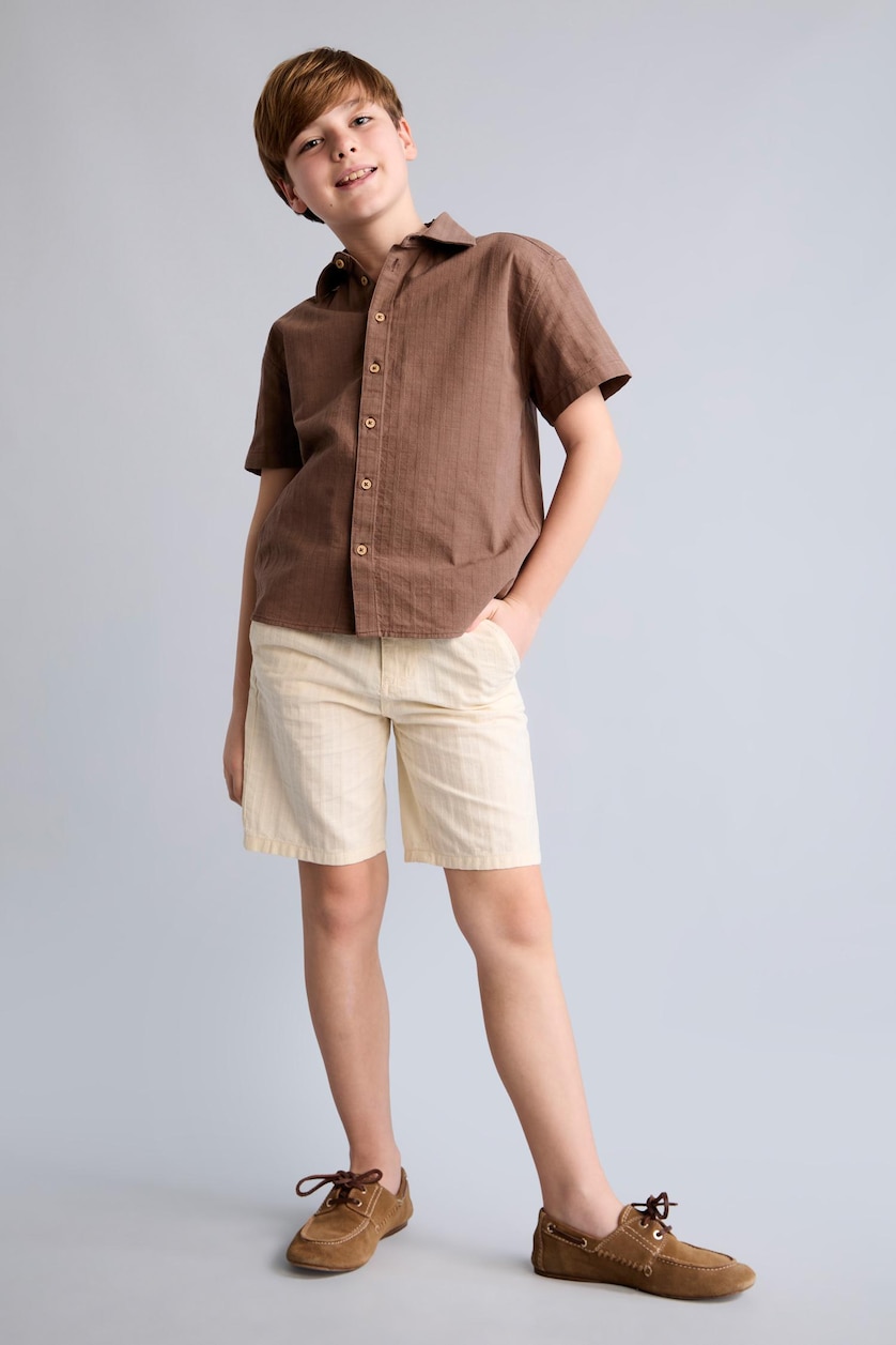 Young Boys - Teen Boys Ecru Boy Regular Fit Shorts