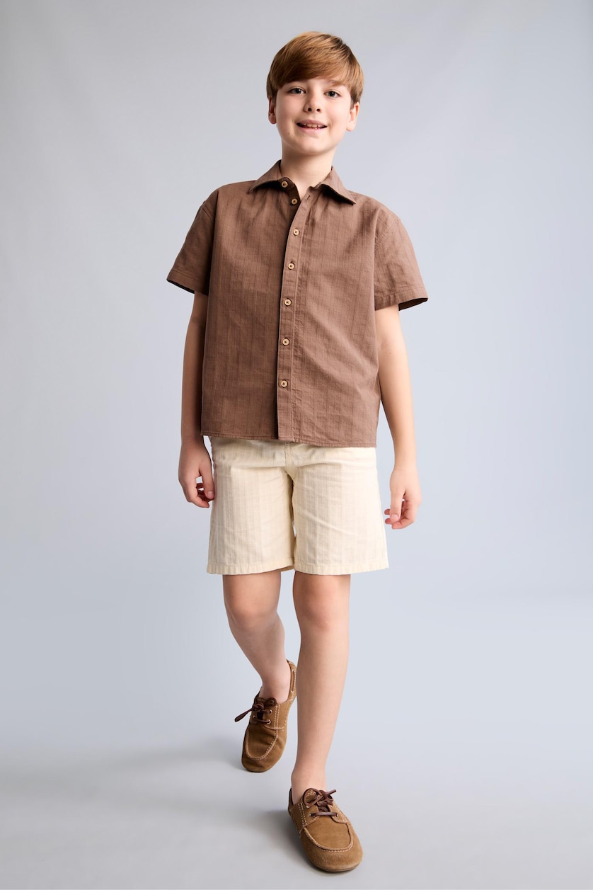 Young Boys - Teen Boys Ecru Boy Regular Fit Shorts