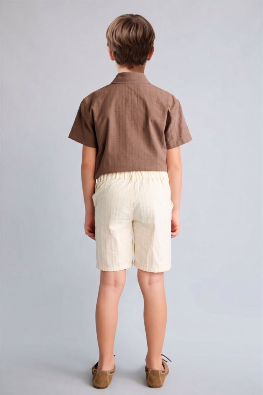 Young Boys - Teen Boys Ecru Boy Regular Fit Shorts