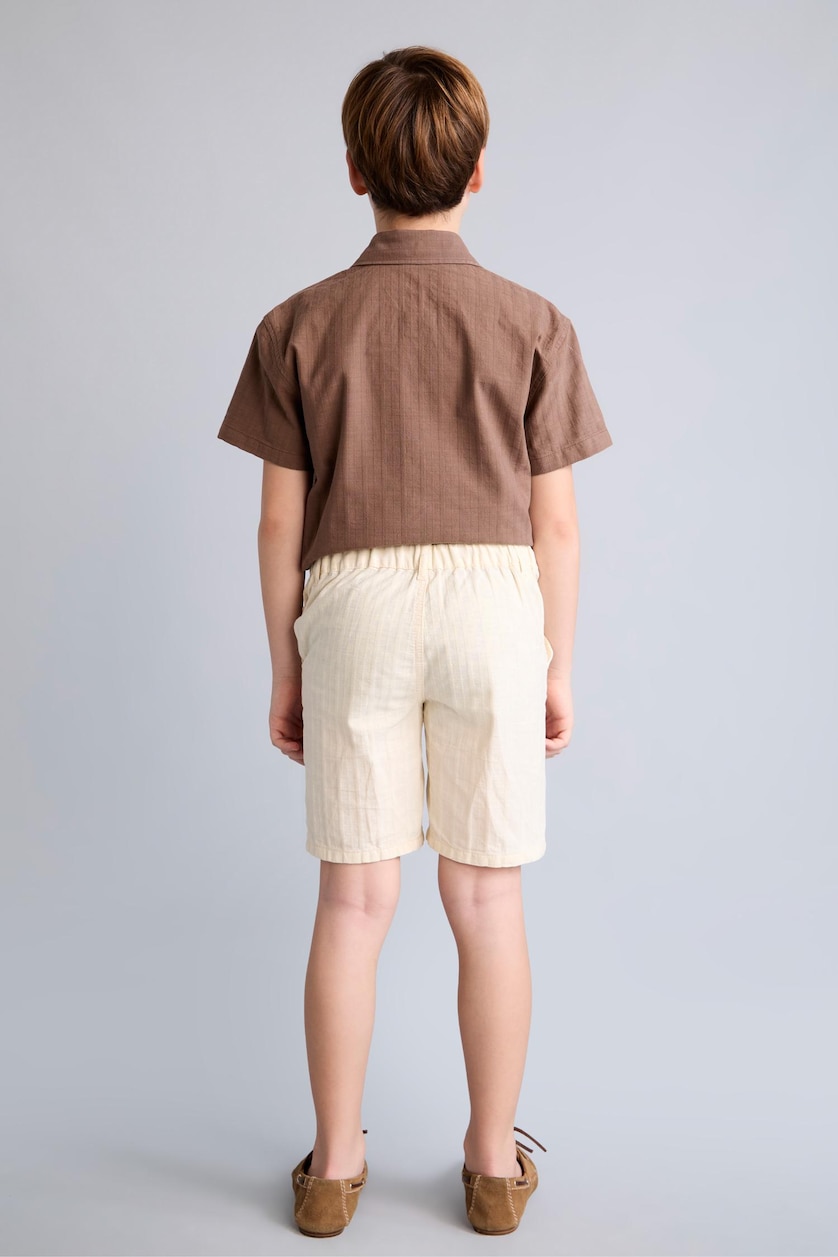 Young Boys - Teen Boys Ecru Boy Regular Fit Shorts