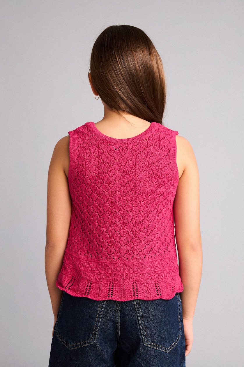 بنات زهري Girl Knit Tank Top