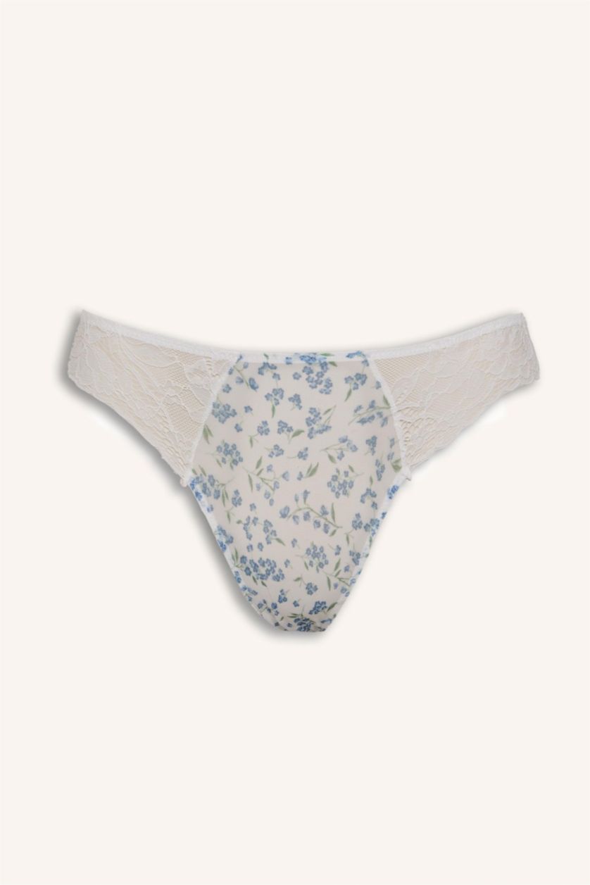 WOMAN Light Blue Tulle Slip Panty