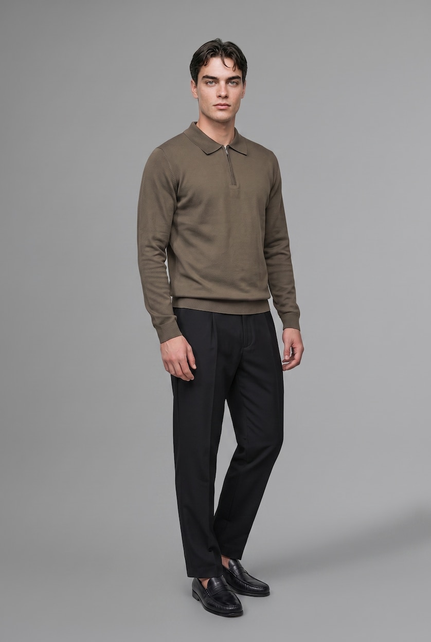 Man Khaki Pullover