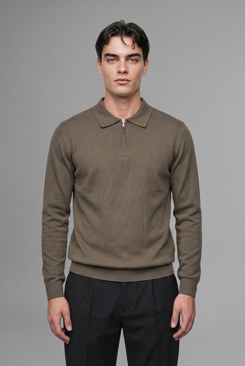 Man Khaki Pullover