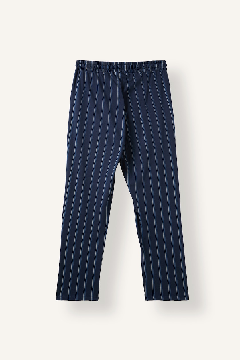 Erkek Beyaz Regular Fit Çizgili 2'li Pijama Takımı
