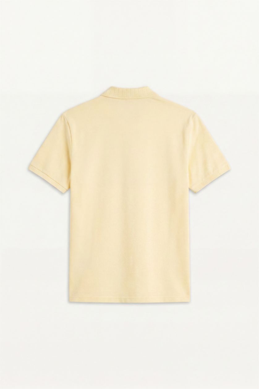 رجالي أصفر فاتح Regular Fit Short Sleeve Polo T-Shirt