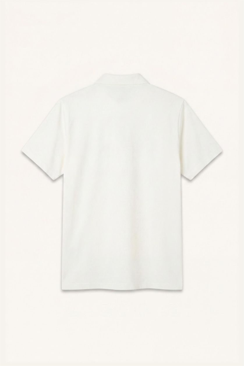 رجال بيج فاتح Regular Fit Short Sleeve Polo T-Shirt