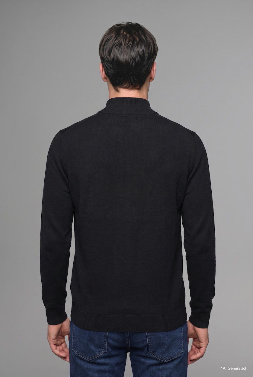 Men Black Pullover