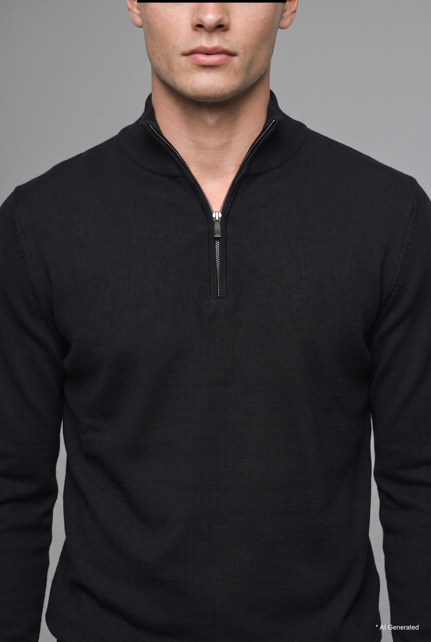 Men Black Pullover