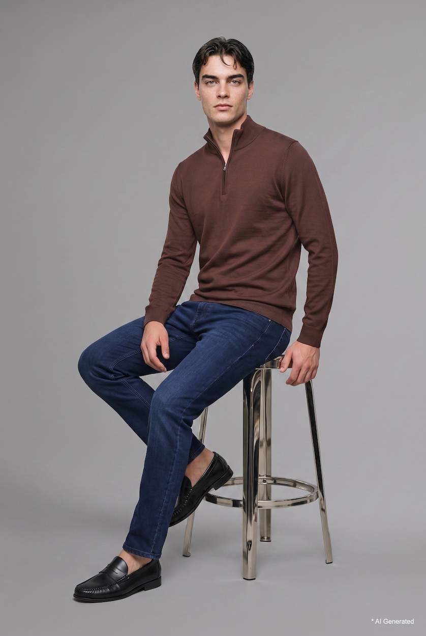 HOMME Marron Pull
