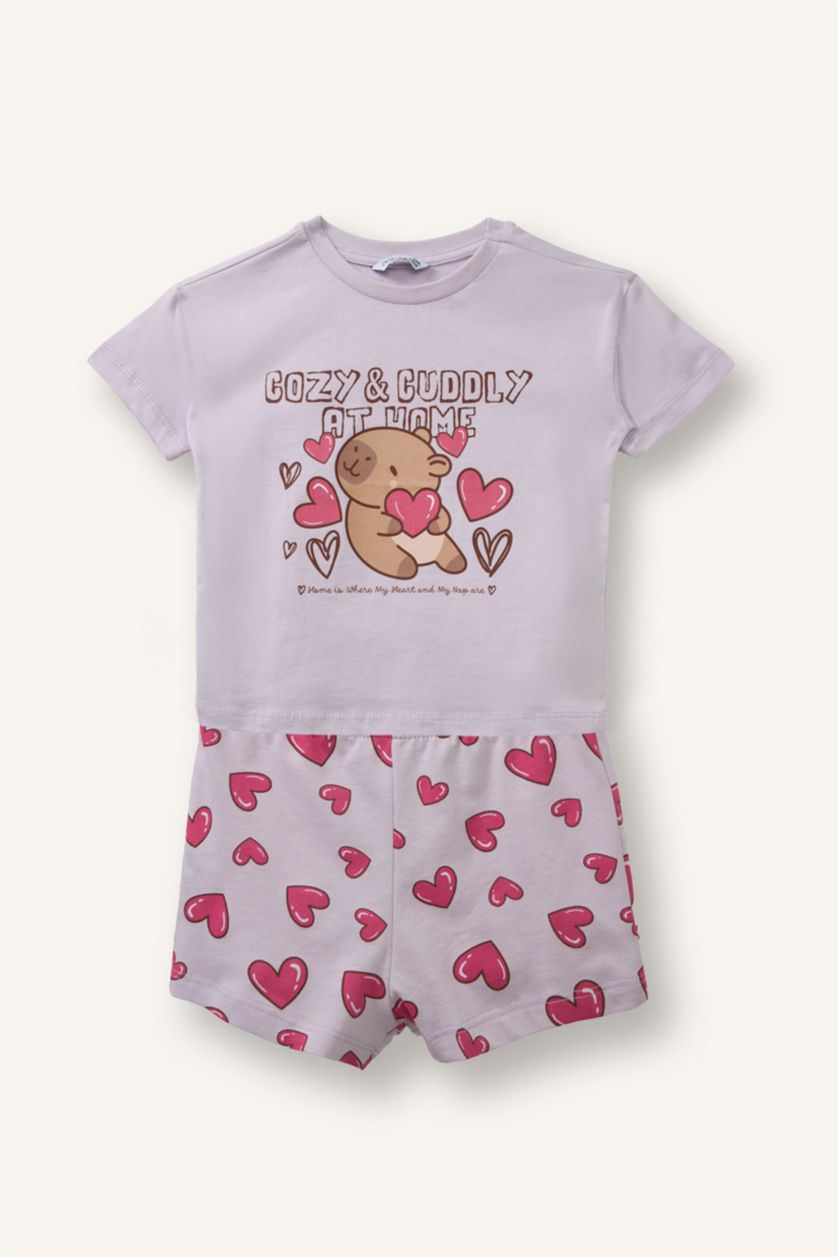 BABY GIRL Pink طقم بيجاما قصة عادية
