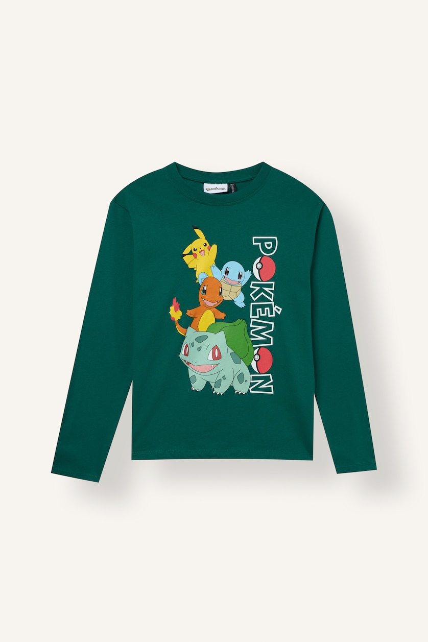 Young Boys - Teen Boys Green Oversize Fit Long Sleeve T-Shirt