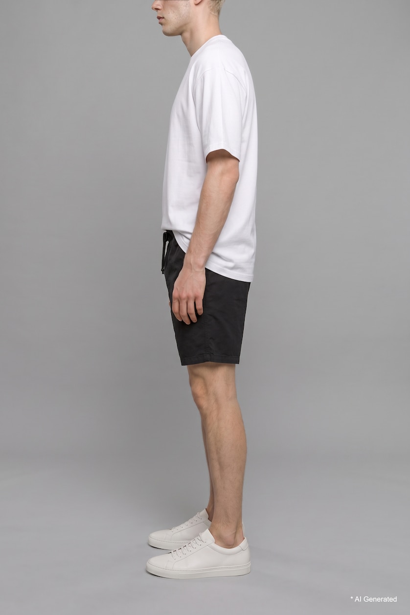 Men Black Ultra Soft Relaxed Fit Elastic Waist Shorts
