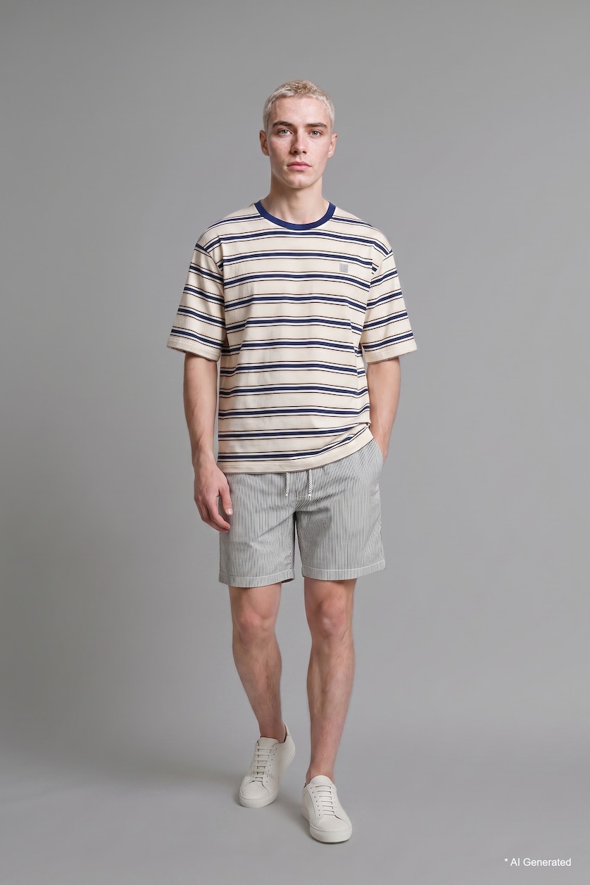 Erkek Koyu Yeşil %100 Pamuk Relaxed Fit Bermuda Şort