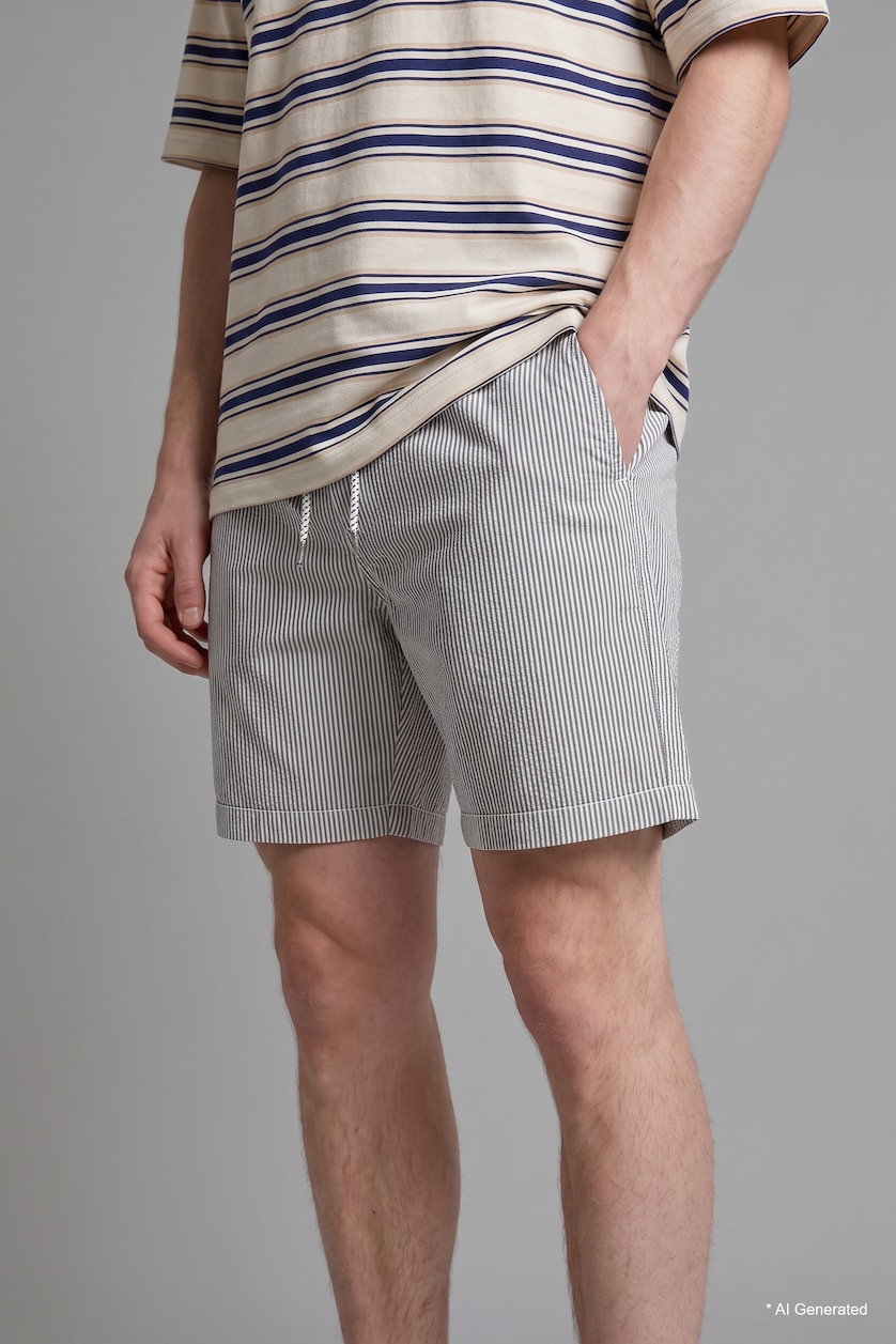 Erkek Koyu Yeşil %100 Pamuk Relaxed Fit Bermuda Şort