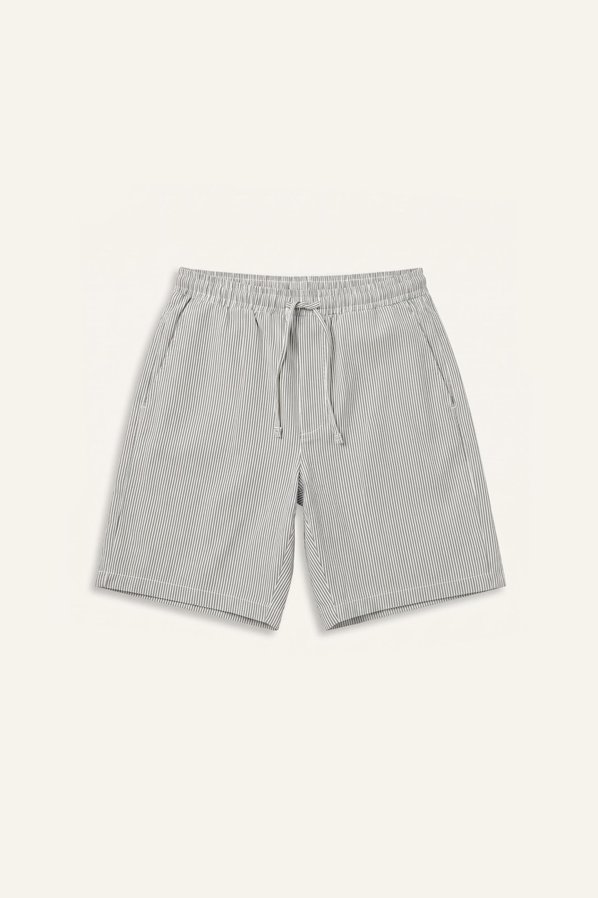 Erkek Koyu Yeşil %100 Pamuk Relaxed Fit Bermuda Şort