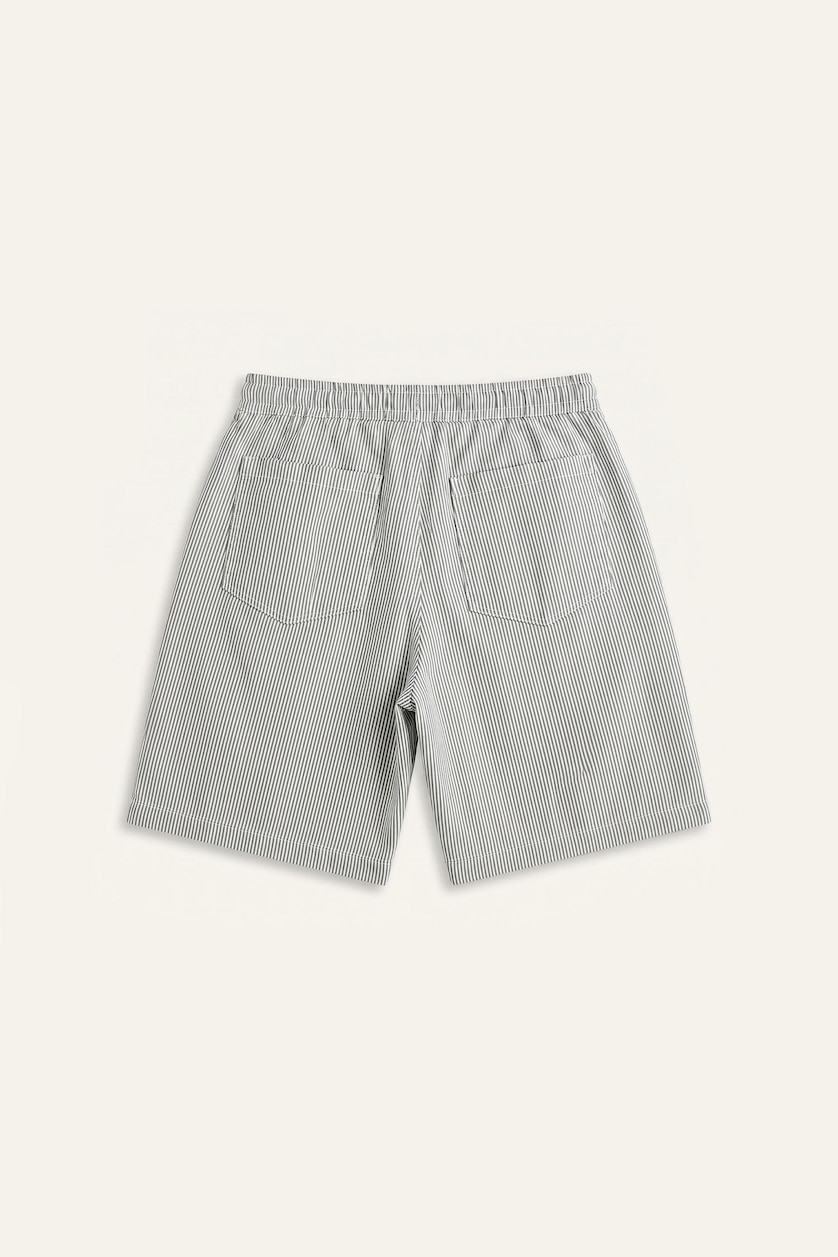 Erkek Koyu Yeşil %100 Pamuk Relaxed Fit Bermuda Şort