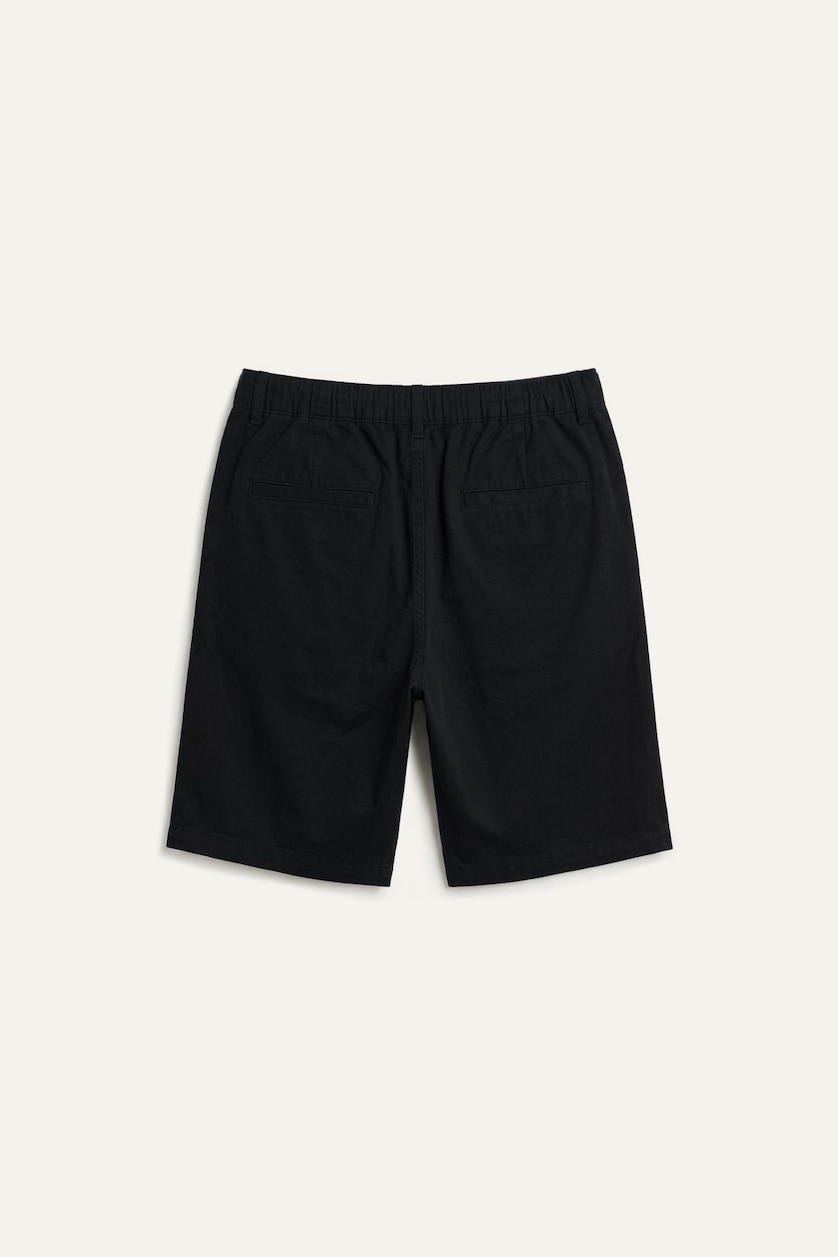 MAN Black 100% Cotton Relax Fit Black Shorts