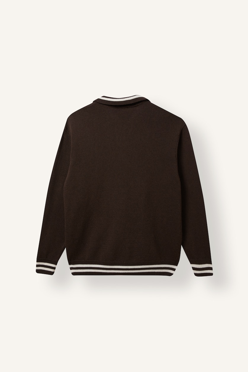 Men Brown Knitwear Relax Fit Pullover