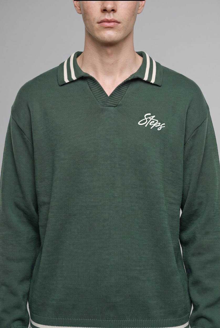 MAN Khaki Knitwear Relax Fit Pullover