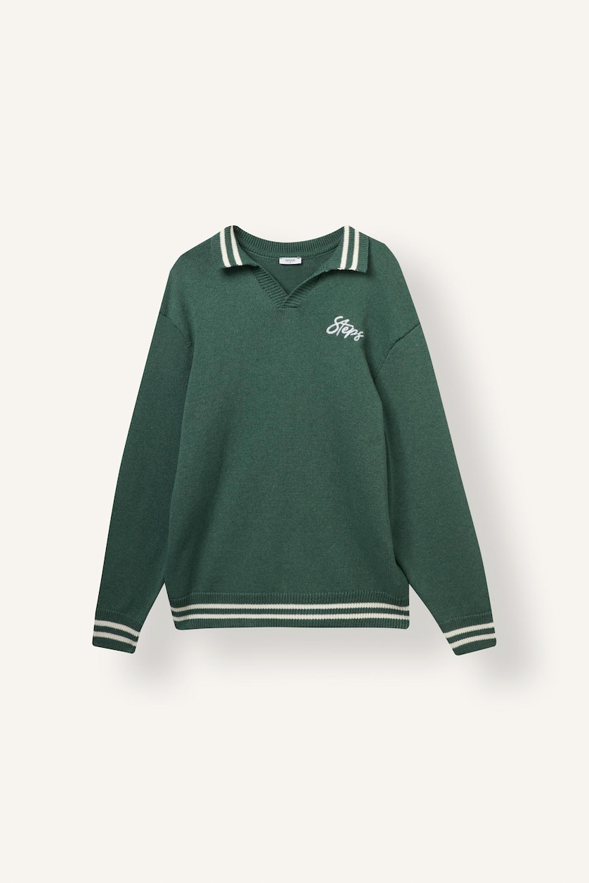 MAN Khaki Knitwear Relax Fit Pullover