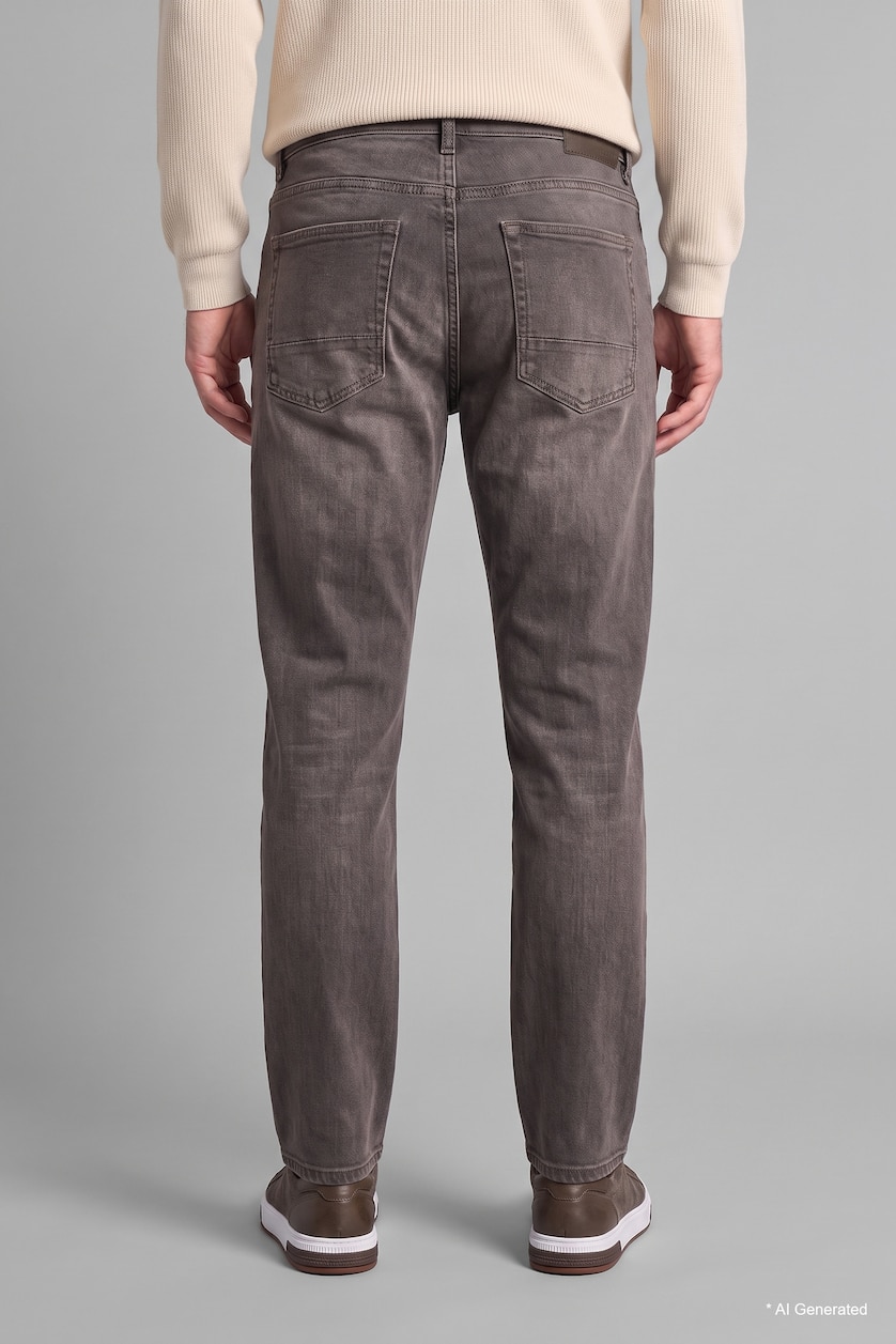 رجال بني فاتح Straight Fit Trousers