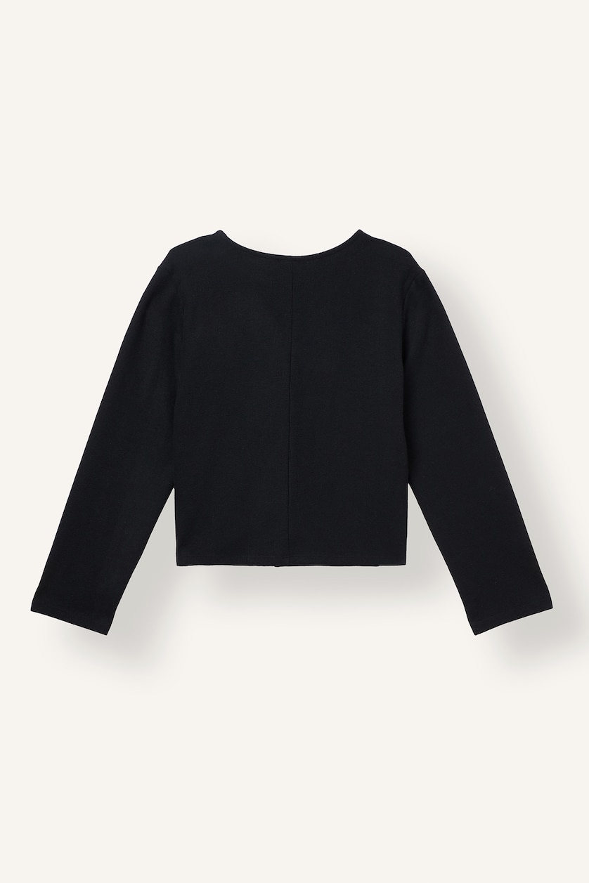 Kadın Siyah Regular Fit Brit Detaylı Basic Hırka