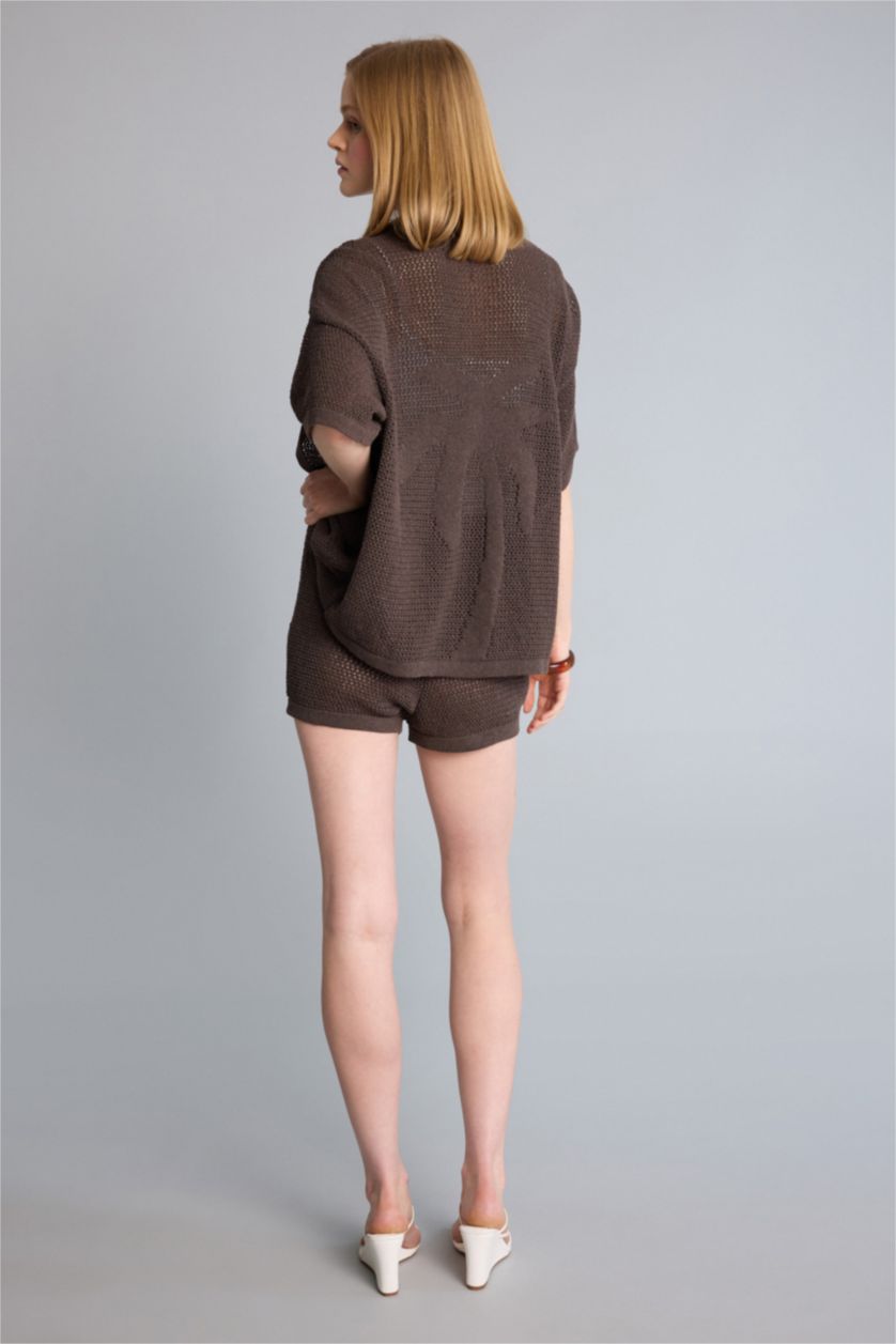 WOMAN Brown Regular Fit Knitwear