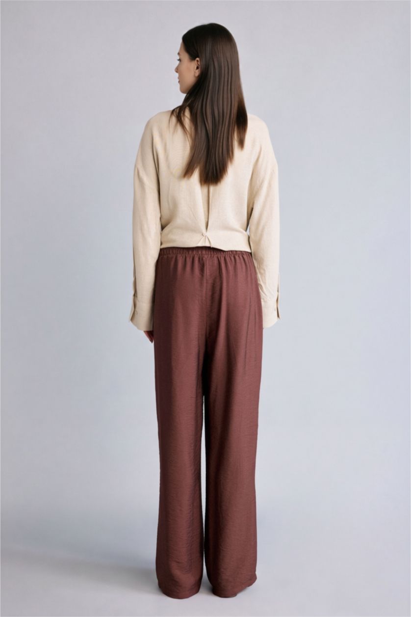نساء بني Regular Fit Trousers