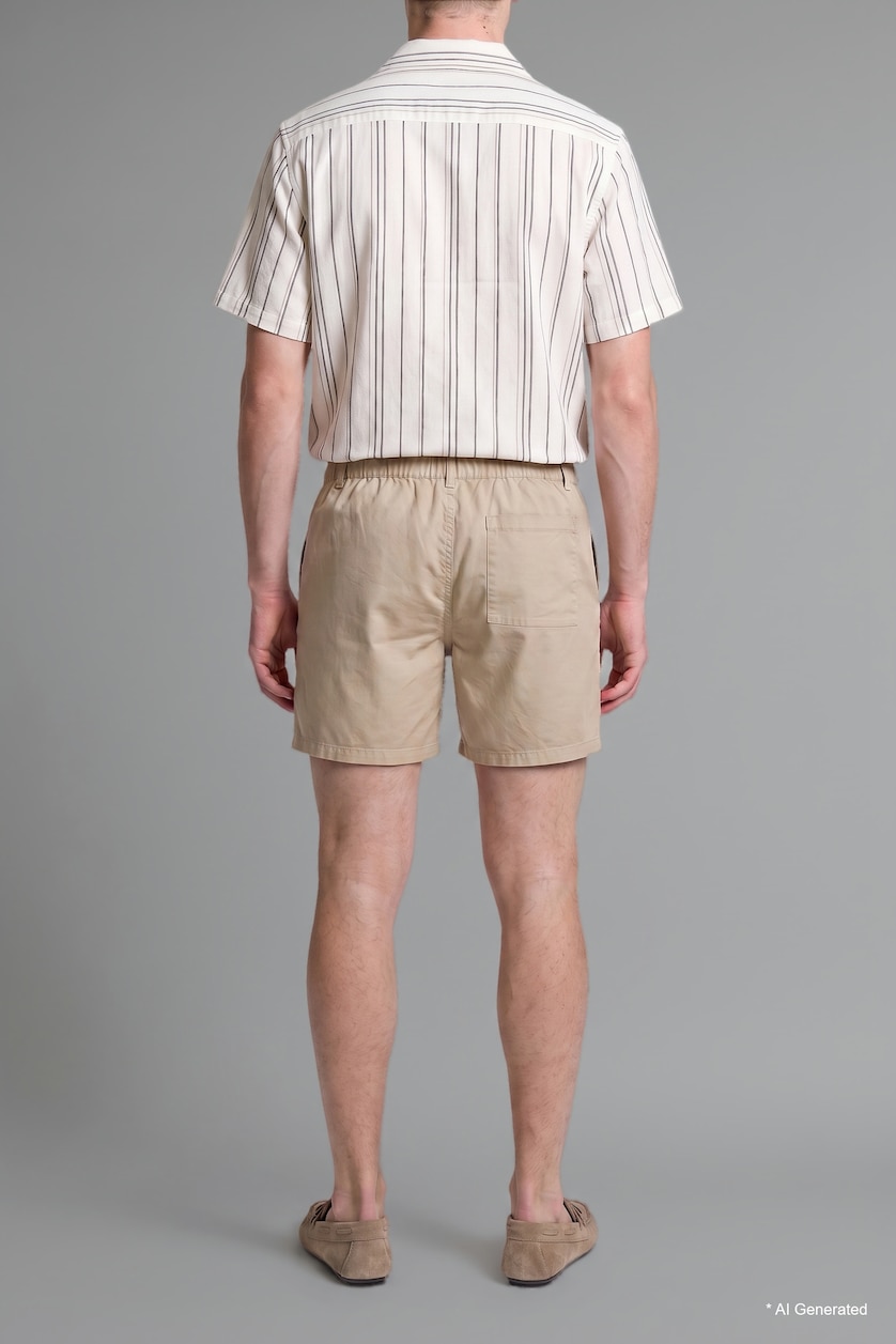 Erkek Taş Relaxed Fit Bermuda Şort
