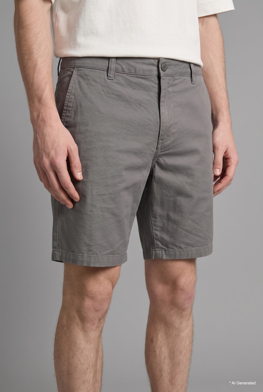 Man Grey Relaxed Fit with Pockets Bermuda Shorts