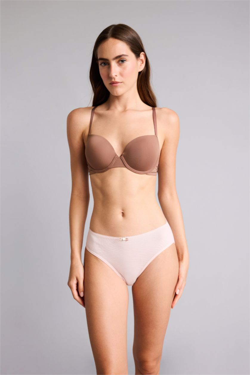 Woman Brown 5 Piece Panties Set