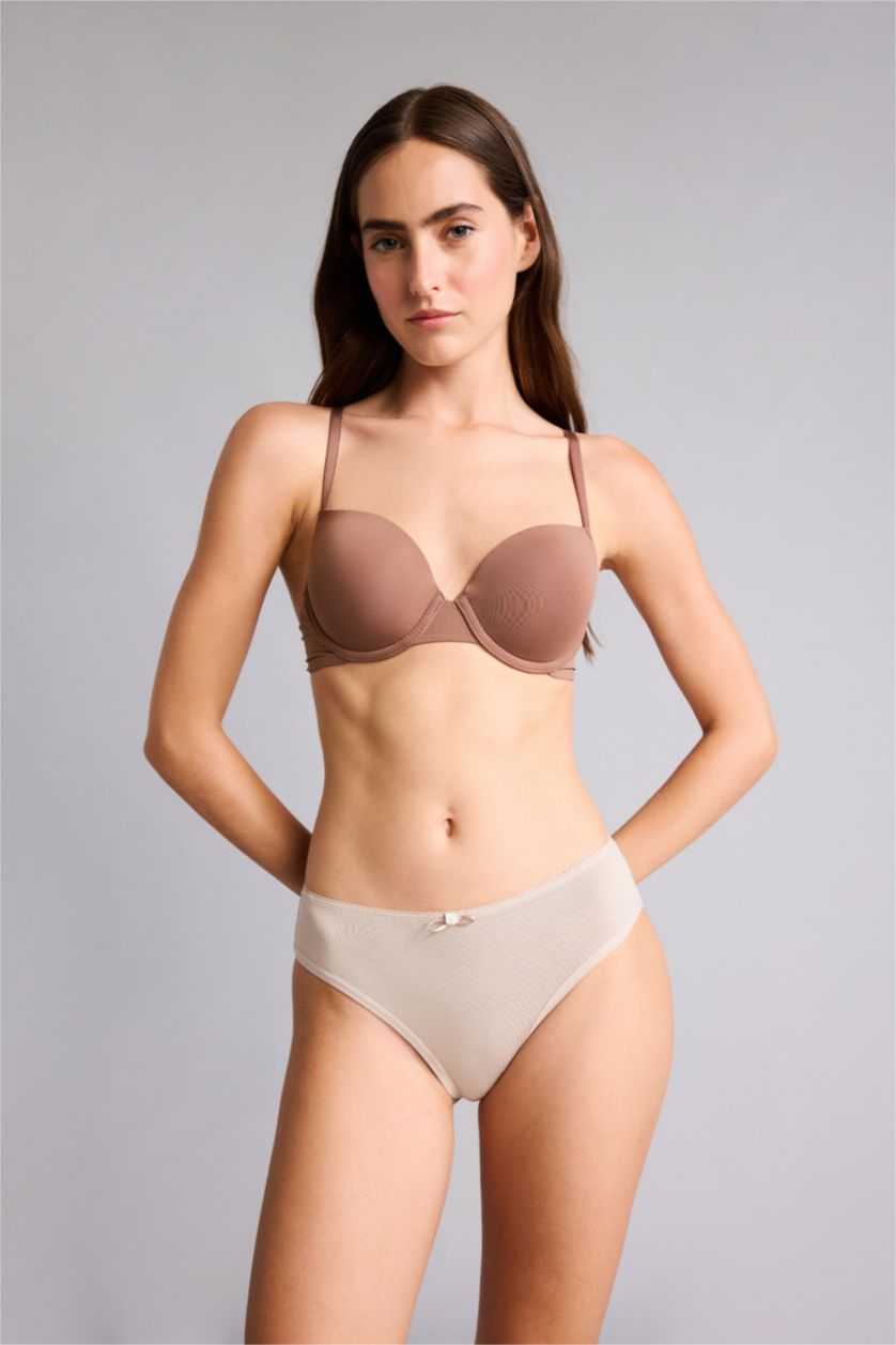 Woman Brown 5 Piece Panties Set