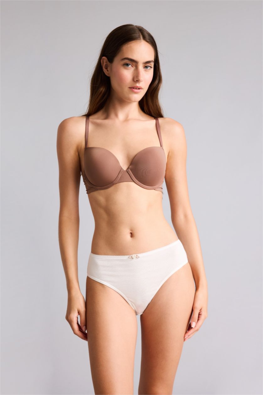 Woman Brown 5 Piece Panties Set