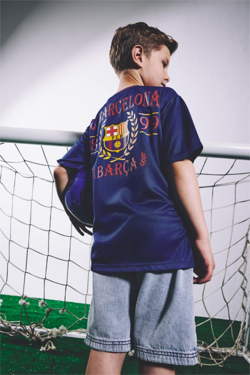Young Boys - Teen Boys Indigo New Regular Fit Short Sleeve T-Shirt